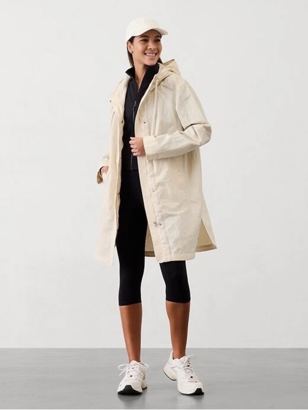 NWT Athleta Hooded‎ Trench Coat